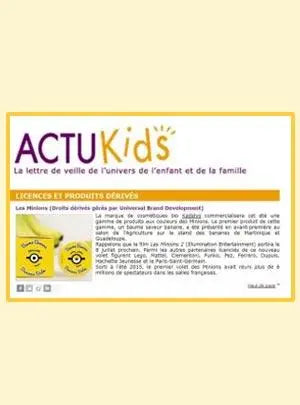 Notre Baume Lèvres et Papilles Bio « Les Minions » dans Actukids