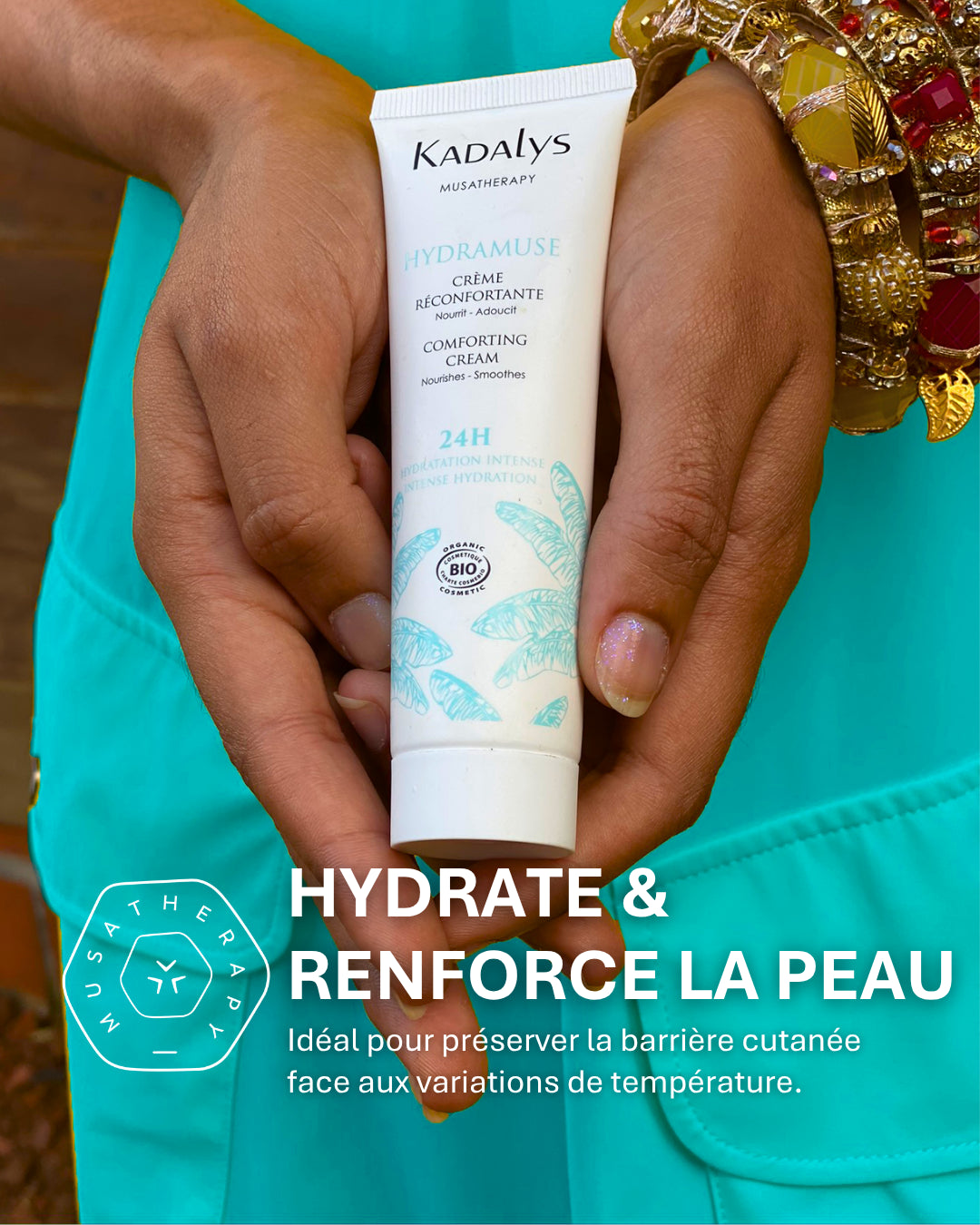 Hydrate et renforce la barrière cutanée. La crème Hydramuse protège votre peau des variations de température grâce à sa formule douce et efficace.