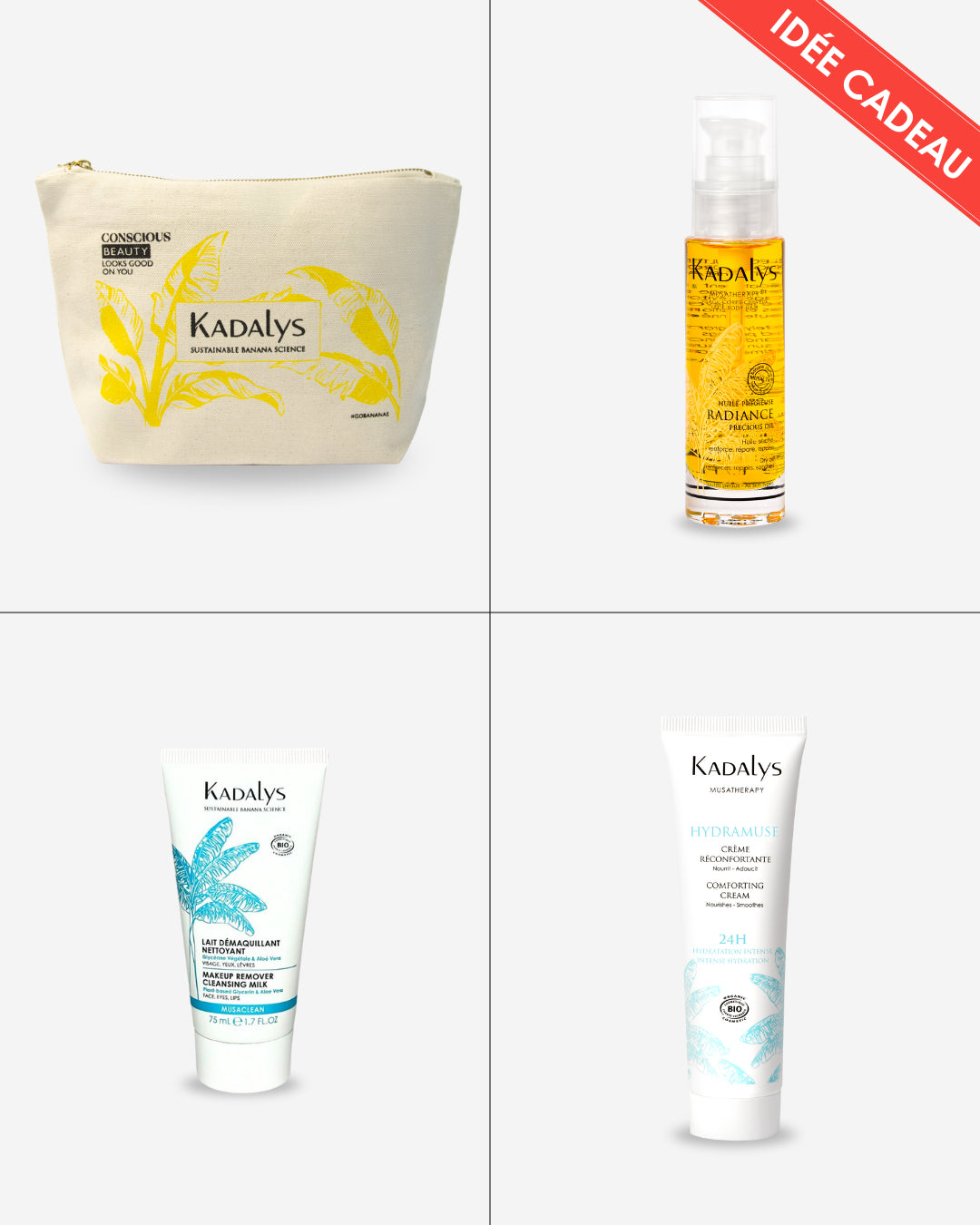 Le rituel nourrissant Kadalys allie l’huile précieuse et la crème hydratante pour une peau douce, apaisée et éclatante de santé.