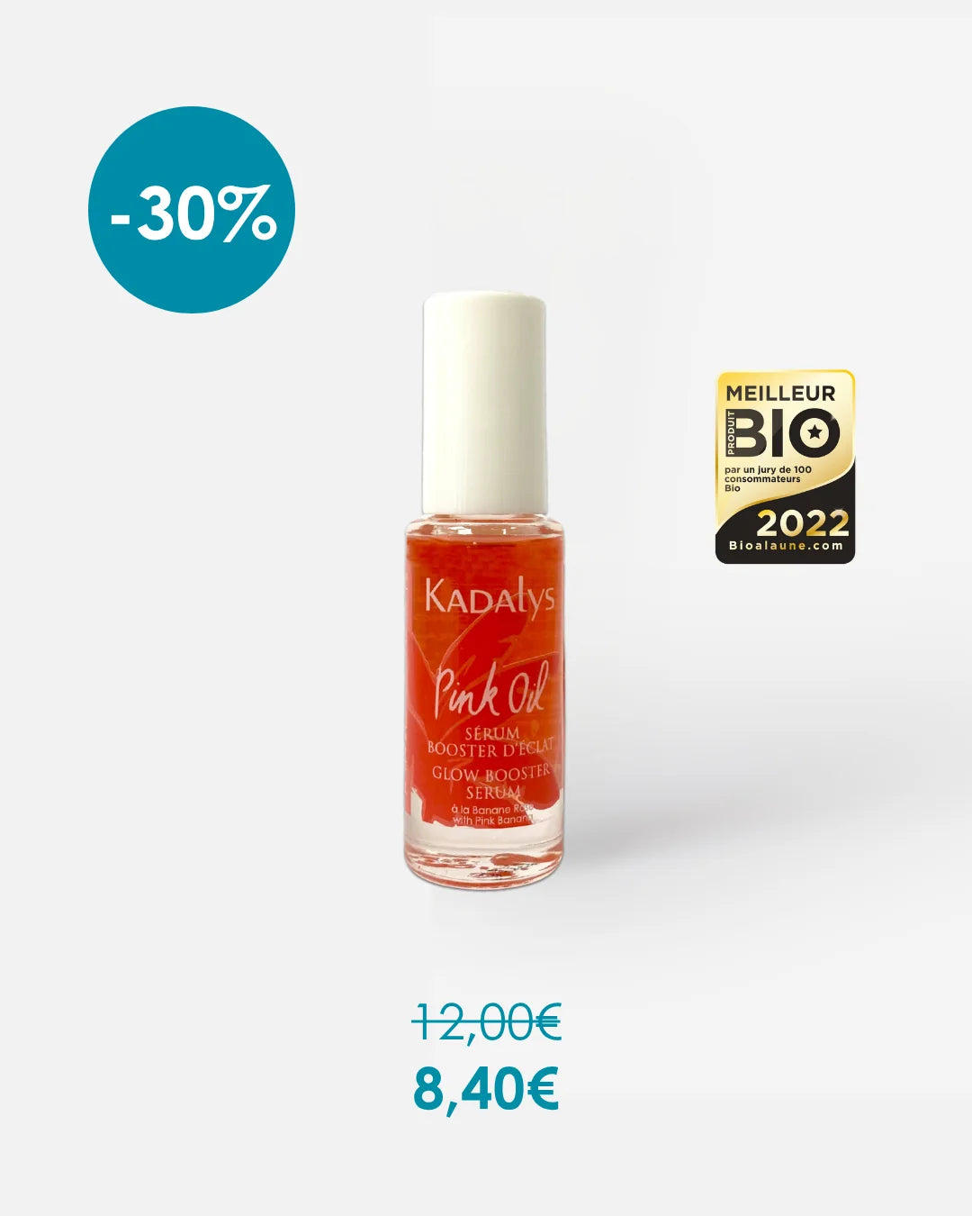 Serum Booster d'Eclat à la Banane Rose, super anti oxydant. Anti-tache pigmentaire, illuminant, unifiant. Format Voyage