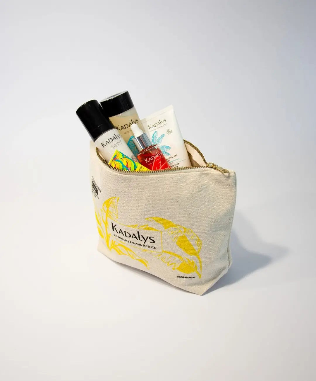 Trousse Beauté 100% Coton Oeko-Tex - Jaune KADALYS