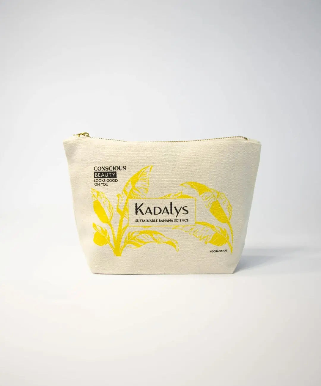 Trousse Beauté 100% Coton Oeko-Tex - Jaune KADALYS