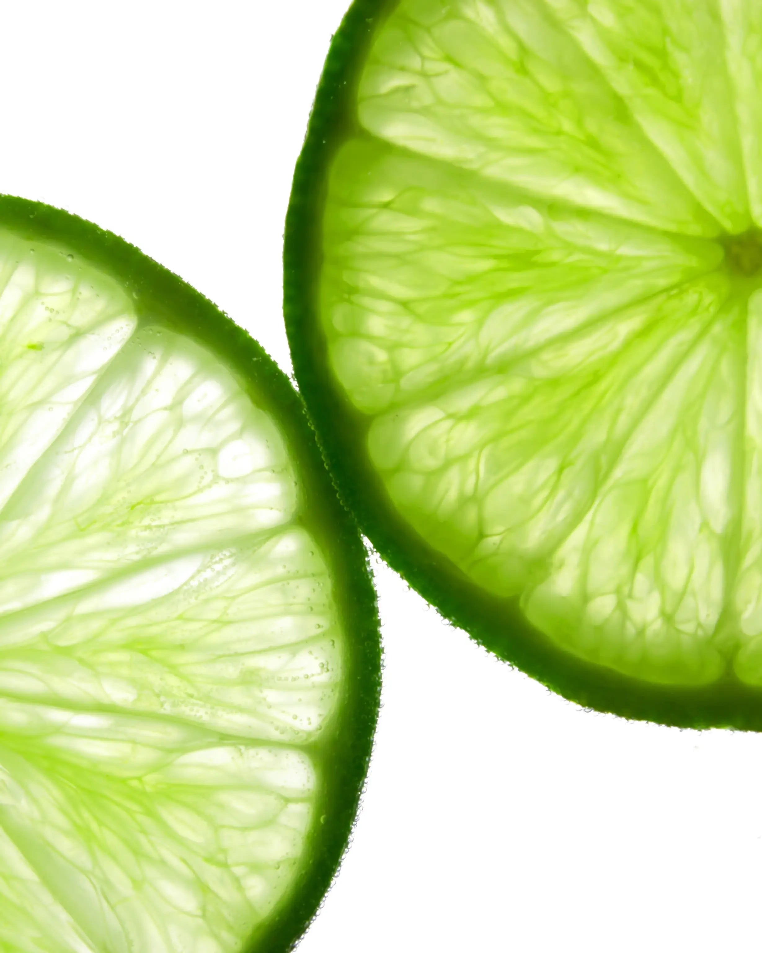 Tranches de citron vert – actif purifiant dans les formules Kadalys