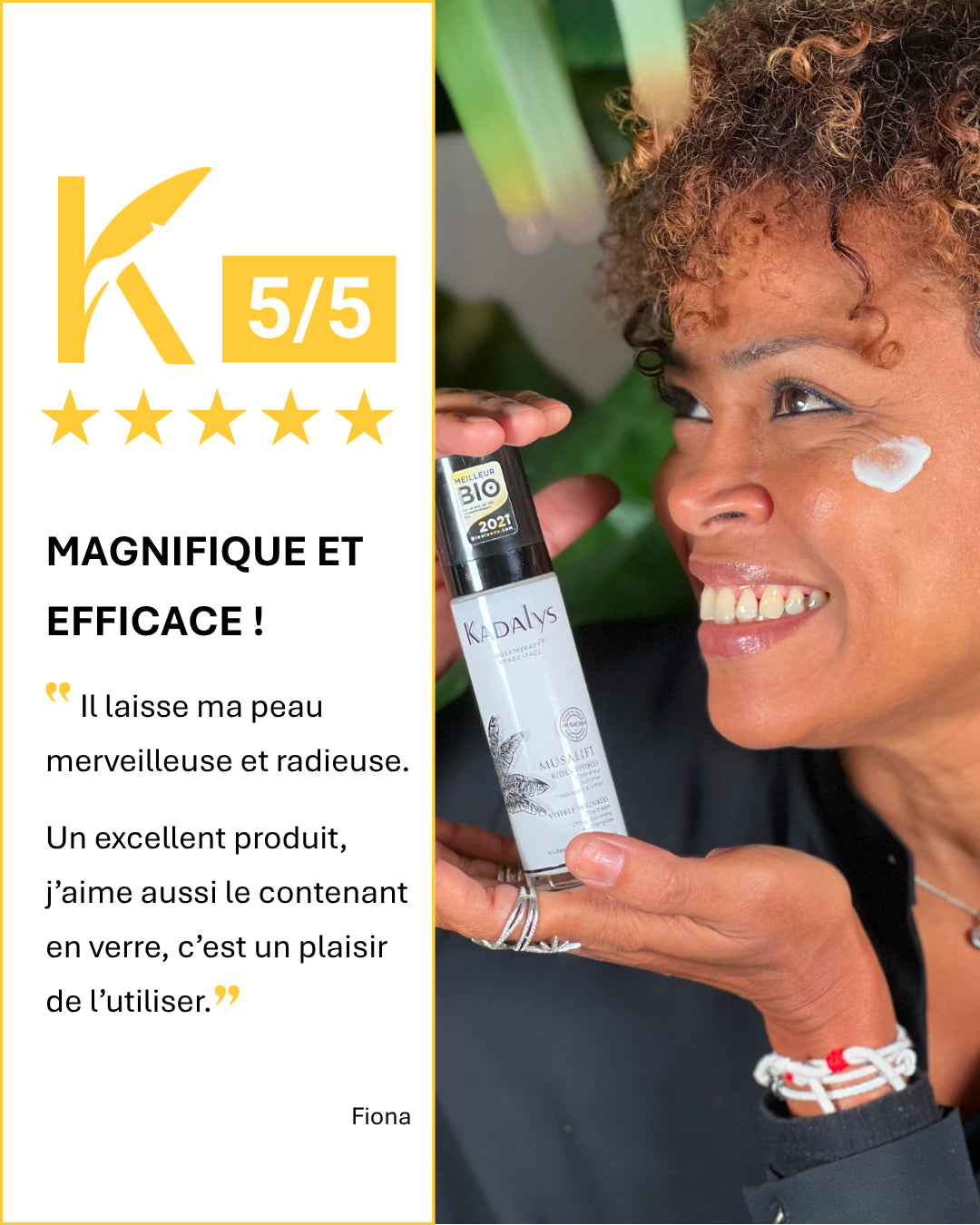 Avis positif sur la crème anti-rides Musalift