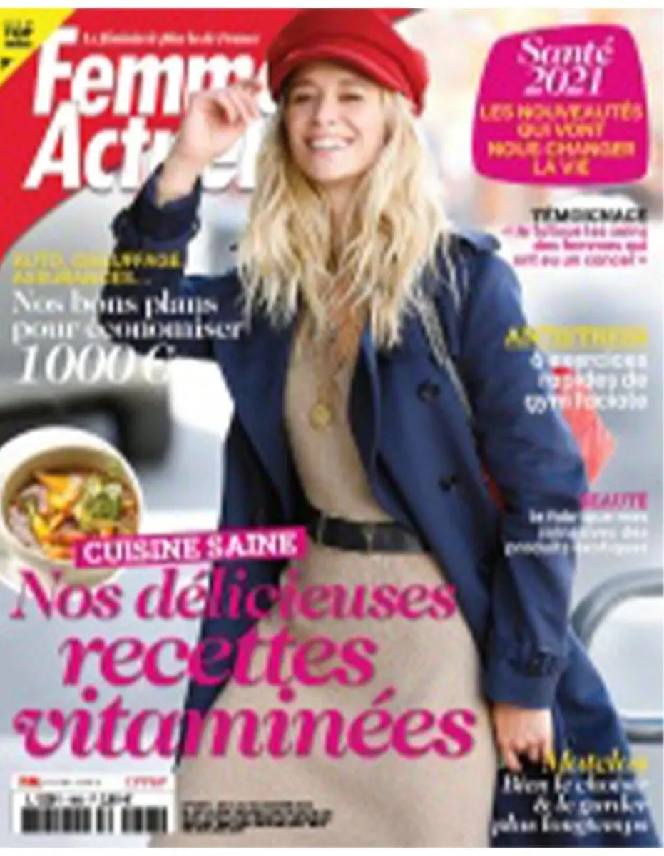 Notre Crème Réconfortante Bio dans FEMME ACTUELLE Image