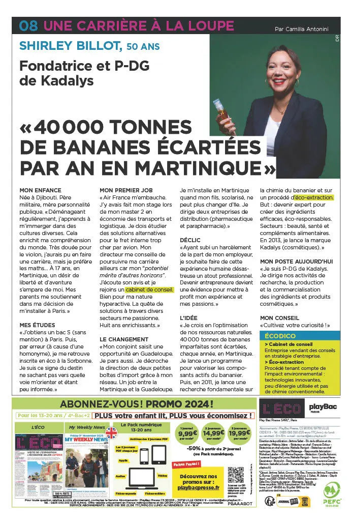 Shirley Billot dans L'ÉCO - MARS 2024
