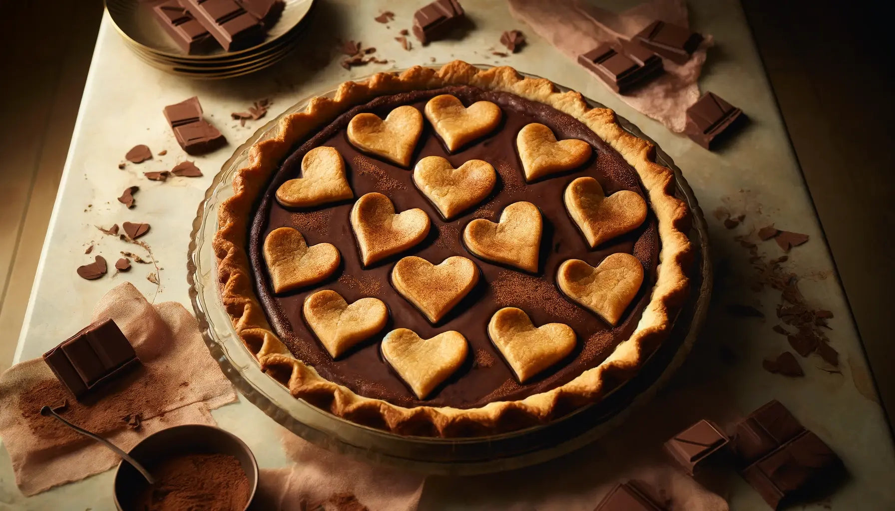 Tarte-gourmande-banane-chocolat-pour-la-Saint-Valentin KADALYS Image