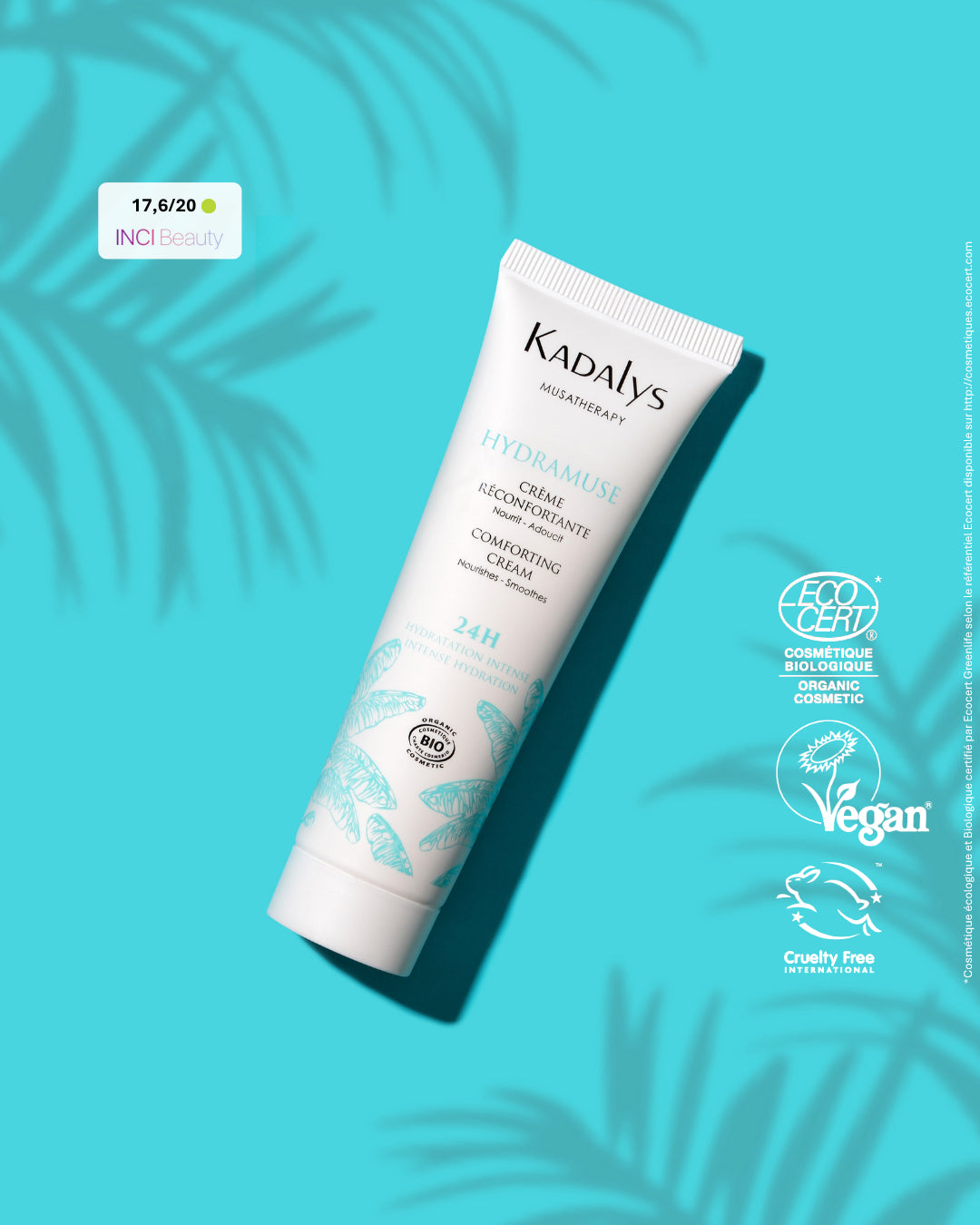 Soin hydratant certifié bio et vegan, la crème Hydramuse adoucit la peau tout en préservant l’équilibre cutané. Idéale en routine de soin quotidienne.