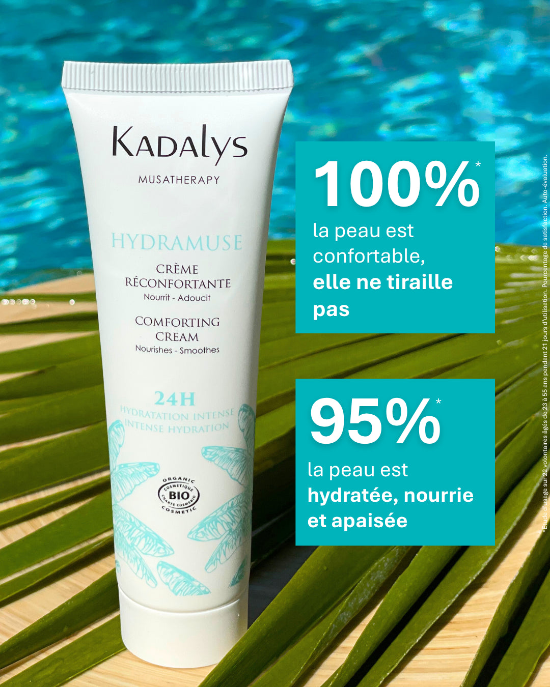 100 % de confort, 95 % de peau hydratée : la crème Hydramuse montre son efficacité sur peau sèche. Une texture agréable, sans tiraillement.