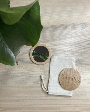 Miroir de poche en bambou KADALYS