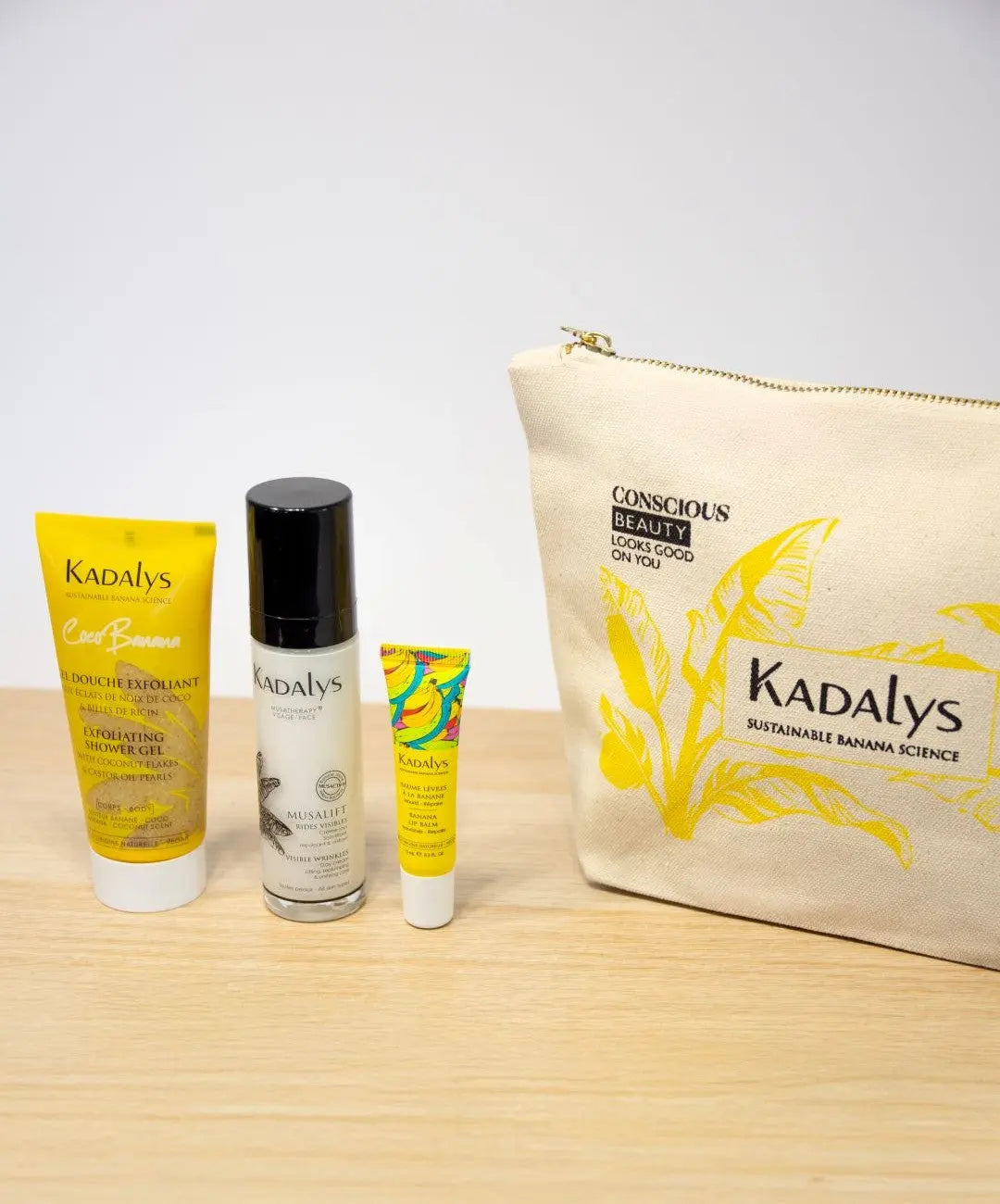 Trousse Beauté 100% Coton Oeko-Tex - Jaune KADALYS