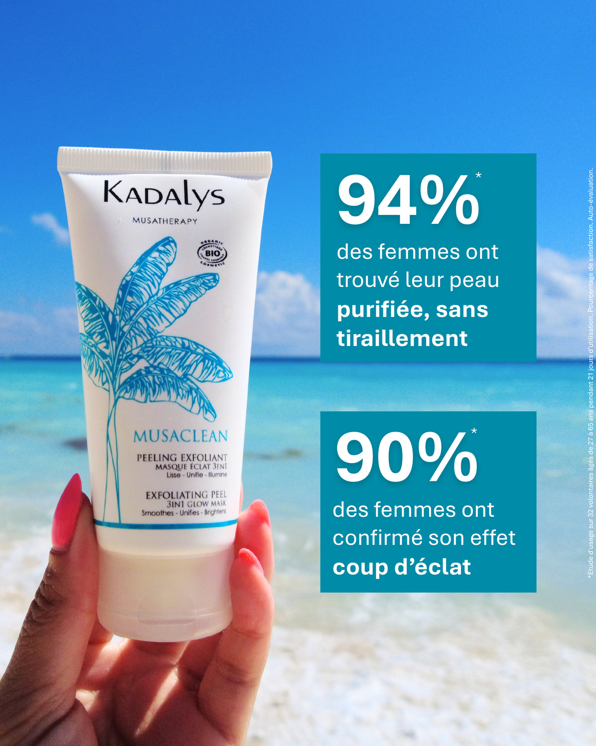 Résultats d’efficacité du peeling Musaclean testés par les femmes