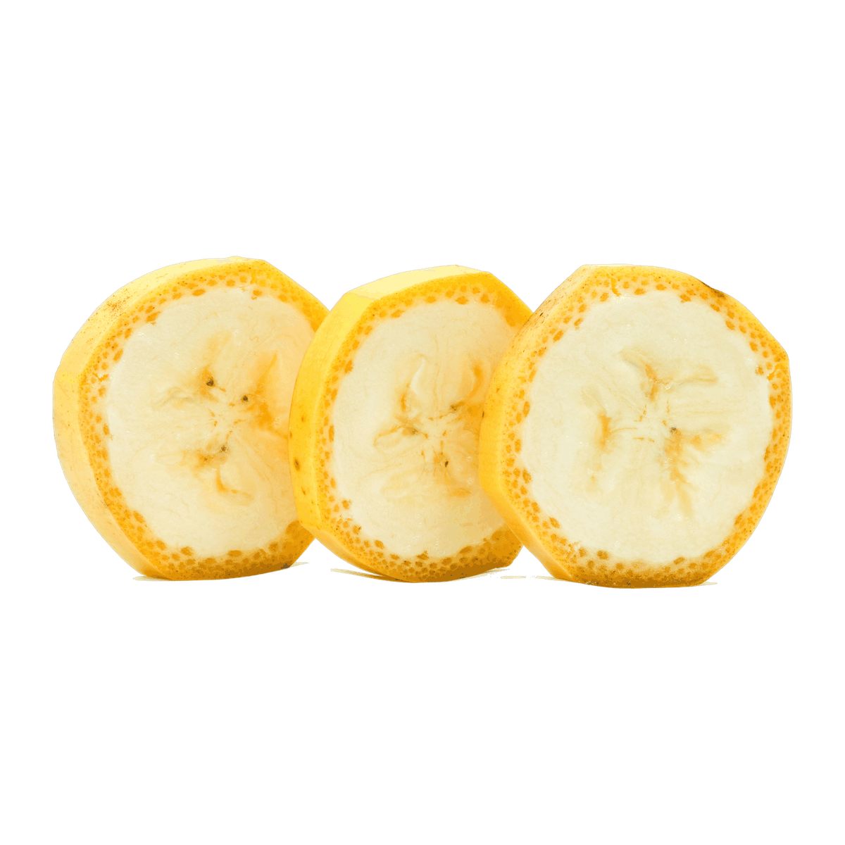 Tranches de banane jaune, chair crémeuse — actif Kadalys pour peaux matures à sèches Image